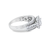 14K White Gold 1.00TDW Diamond Quad Princess Cut Halo Engagement Ring