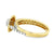 1.00TDW & 10K Yellow Gold Diamond Bridal Set with Floral Center and Micro Pave Band