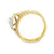 1.00TDW & 10K Yellow Gold Diamond Bridal Set with Floral Center and Micro Pave Band