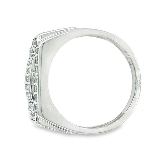 10K White Gold 1.00TDW Men's Diamond Ring