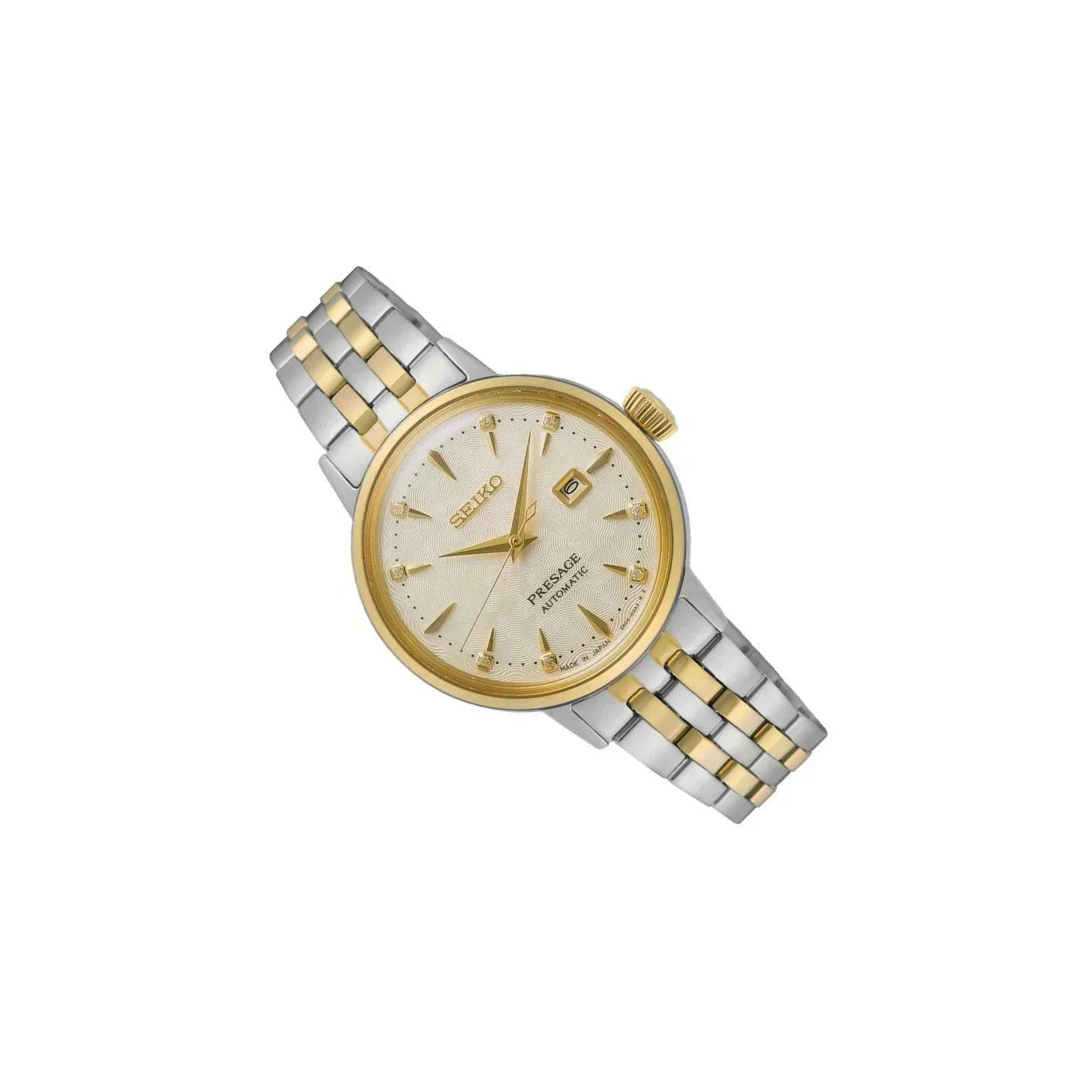 Seiko Presage Cocktail Time White Lady Automatic Womens Watch SRE010
