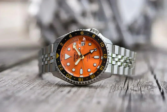 Seiko 5 Sports Mikan Orange GMT Automatic Watch | SSK005K1
