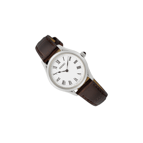 Seiko women's leather on sale watch