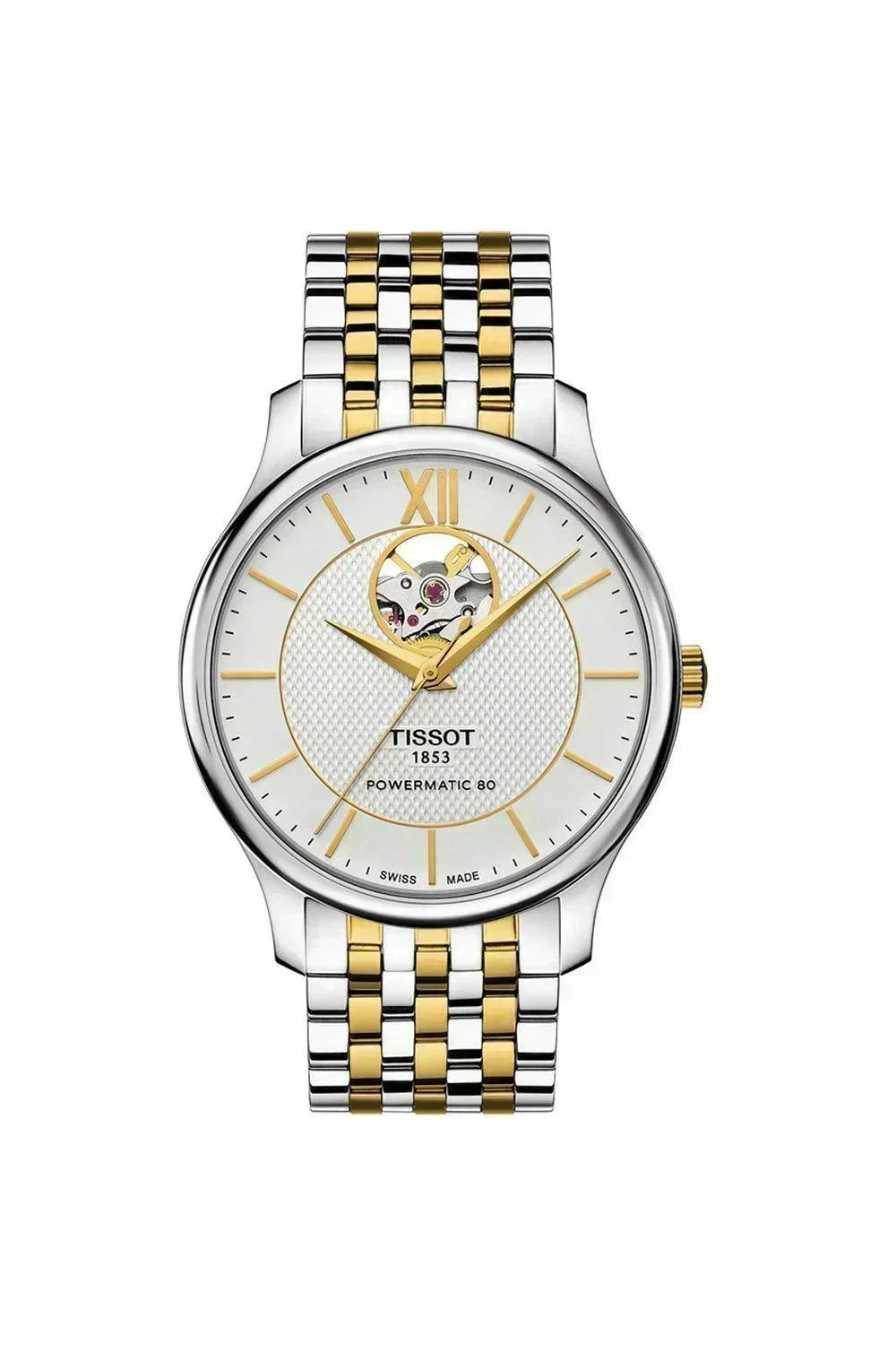 Tissot Tradition Powermatic 80 Open Heart Automatic Men's Watch T0639072203800