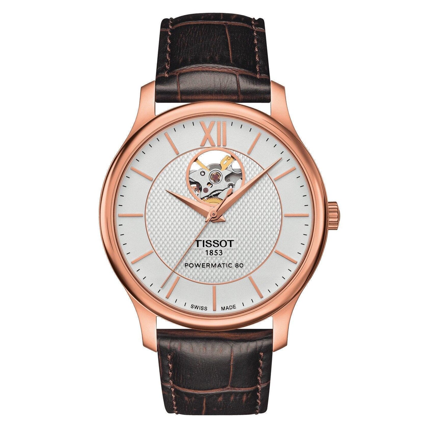 Tissot Tradition Powermatic 80 Open Heart Automatic Men's Watch T0639073603800