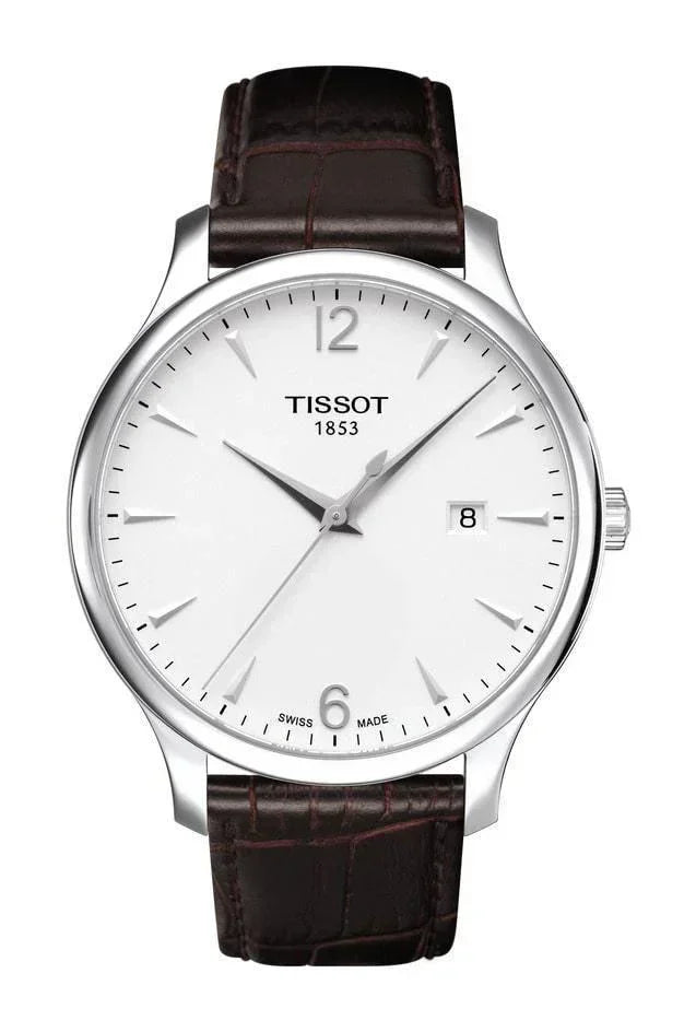 Tissot T Classic Tradition Quartz Brown Leather Men's Watch T0636101603700