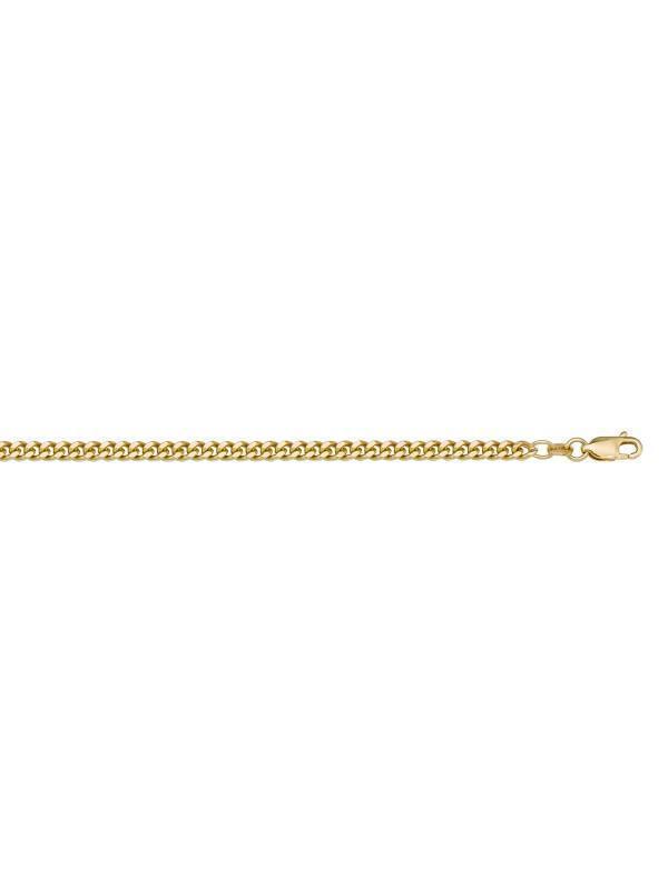 10k, 14k Yellow Gold Curb Link 1.8 mm Italian Chain