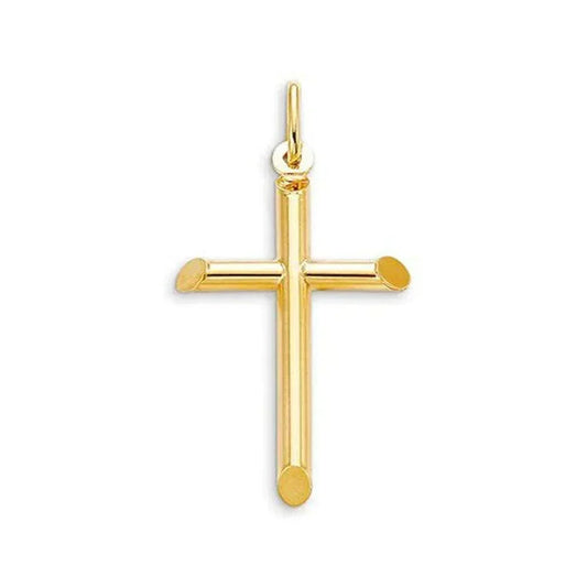 10, 14 Karat Yellow Gold Large Religious Classic Italian Cross