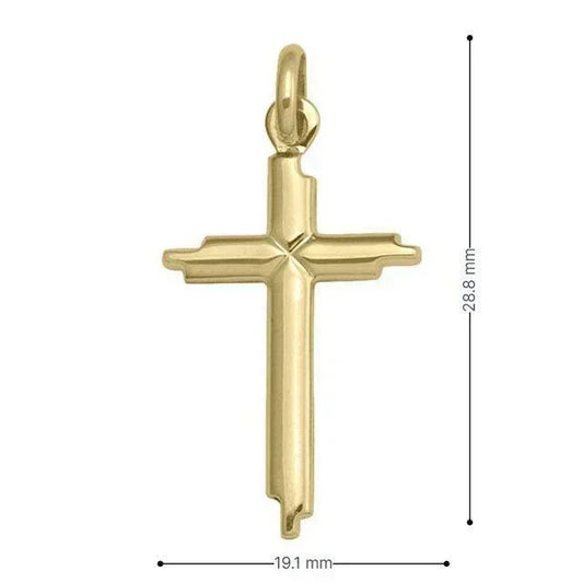 10, 14, 18 Karat Yellow Gold Religious Classic Italian Cross