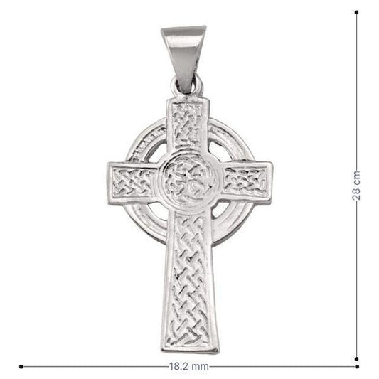 10, 14, 18 Karat White Gold Religious Classic Italian Catholic Cross