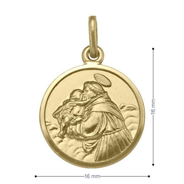 10, 14, 18 Karat Yellow Gold Solid St. Anthony Medalion