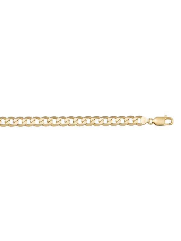 10k, 14k Yellow Gold Solid Open Link Solid Curb 5.8 mm Italian Chain