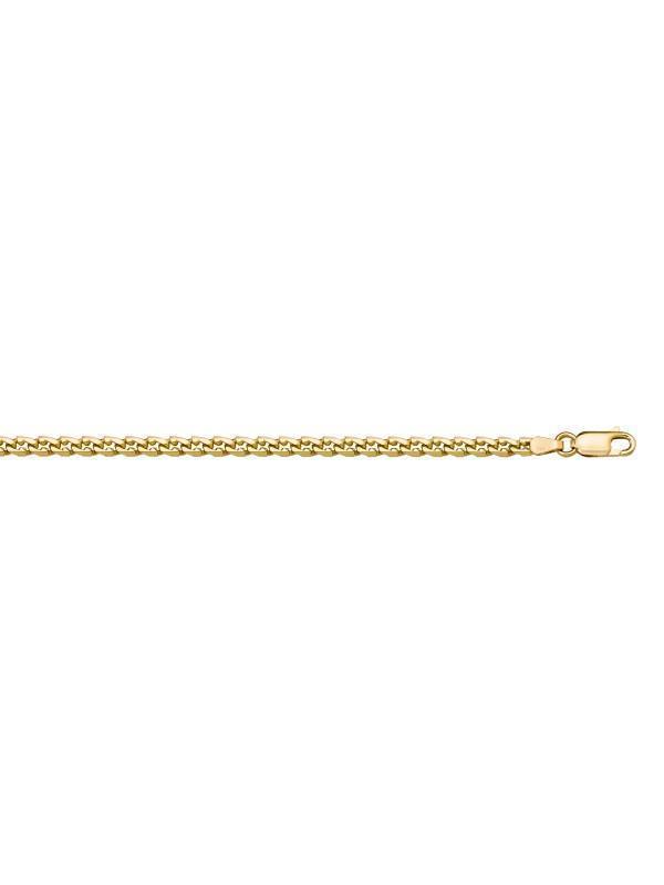 14k Yellow Gold Solid L.F Link 2.6 mm Italian Chain