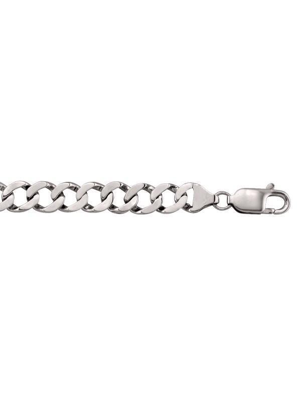 10, 14 Karat White Gold Open Link 8.0 mm Bracelet