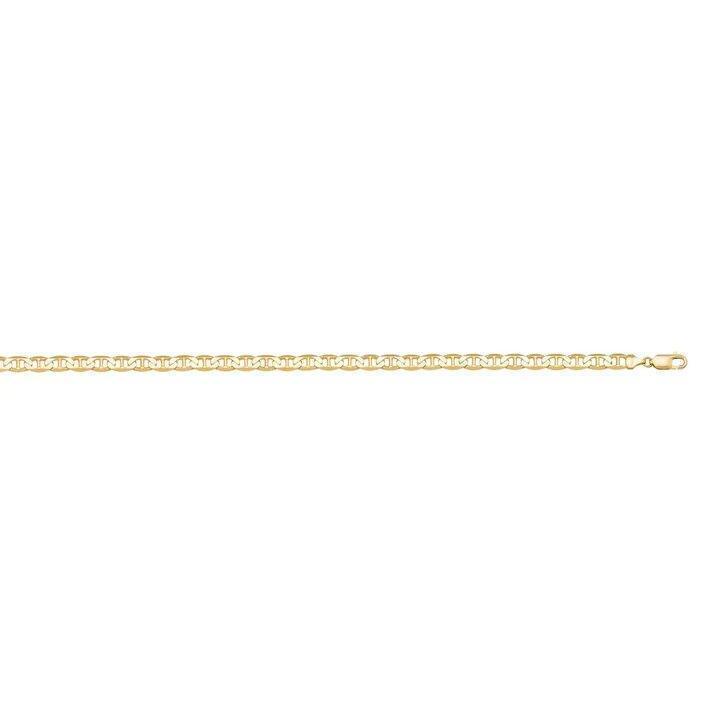 10k, 14k Yellow Gold Flat Anchor 2.2 mm Italian Anklet
