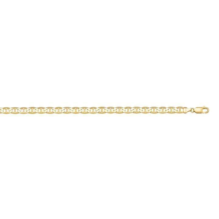 10k, 14k Yellow Gold Flat Anchor 3.0 mm Italian Anklet