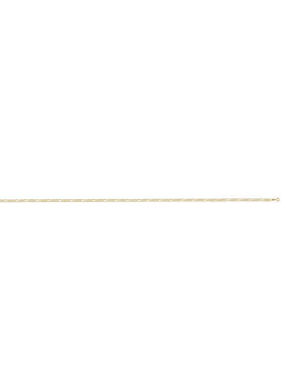 10k, 14k Yellow Gold Figaro Link 1.2 mm Italian Chain