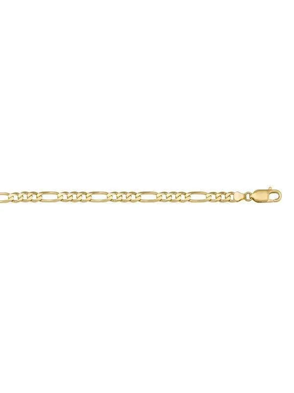 10k, 14k Yellow Gold Figaro Link 5.1 mm Italian Chain