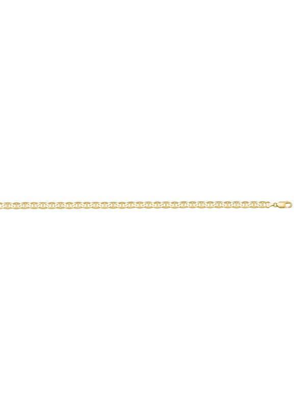 10, 14 Karat Yellow Gold Flat Anchor 2.2 mm Italian Bracelet