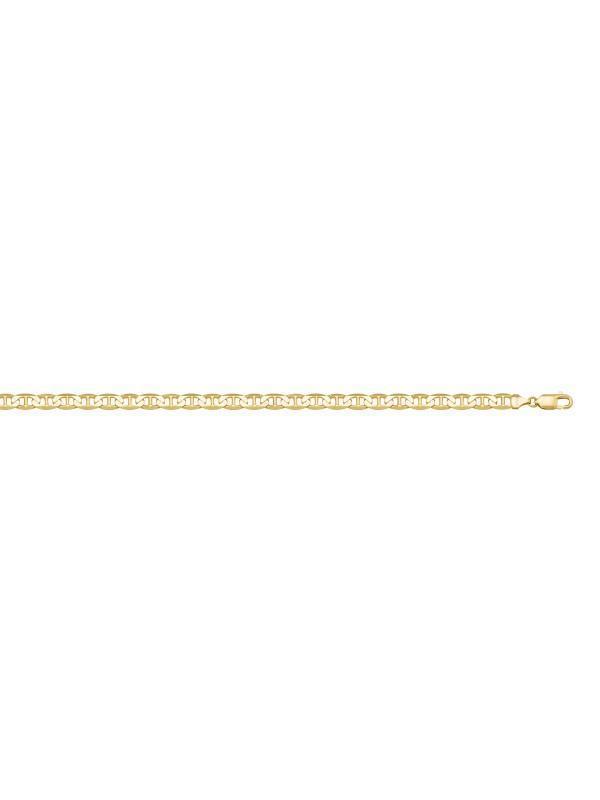10, 14 Karat Yellow Gold Flat Anchor 2.6 mm Italian Bracelet
