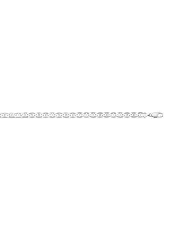 10k, 14k White Gold Flat Anchor 3.0 mm Italian Chain