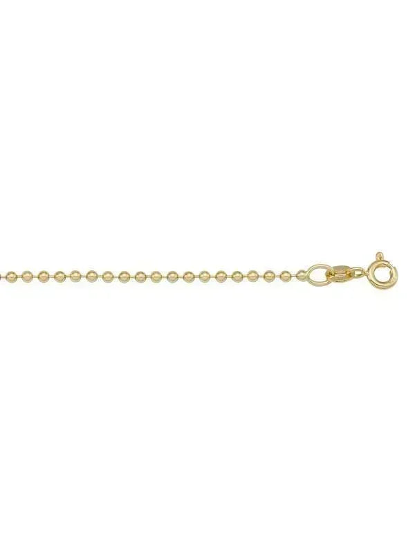 14k Yellow Gold Bead 1.5 mm Italian Chain
