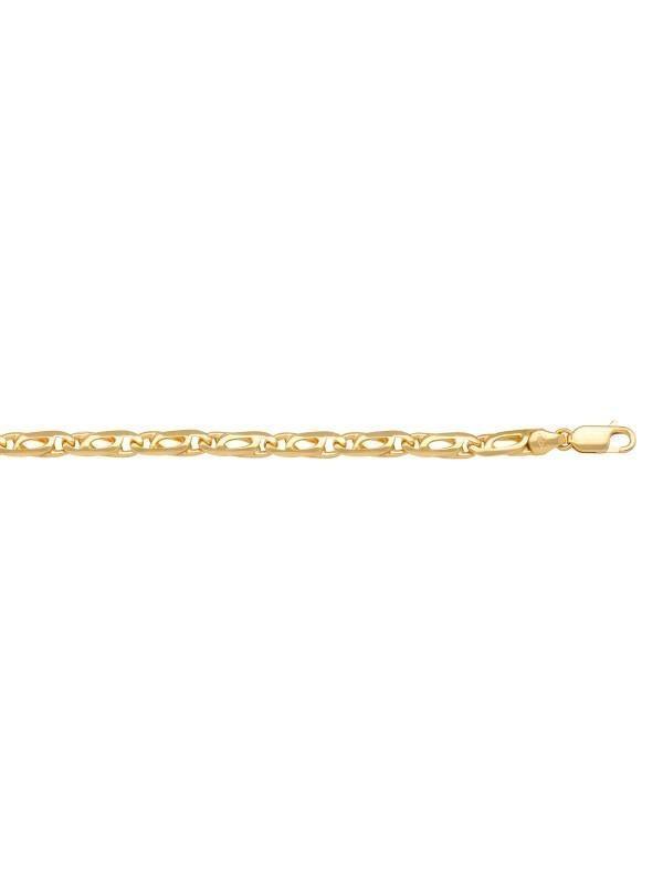 10k, 14k Yellow Gold Tiger Eye 3.0 mm Italian Bracelet
