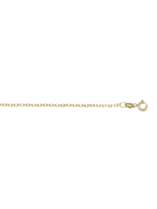 10k, 14k Yellow Gold Open Cable 1.0 mm Italian Chain