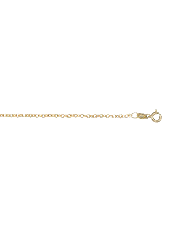 10k, 14k, 18k Yellow Gold Open Cable 1.0 mm Italian Chain