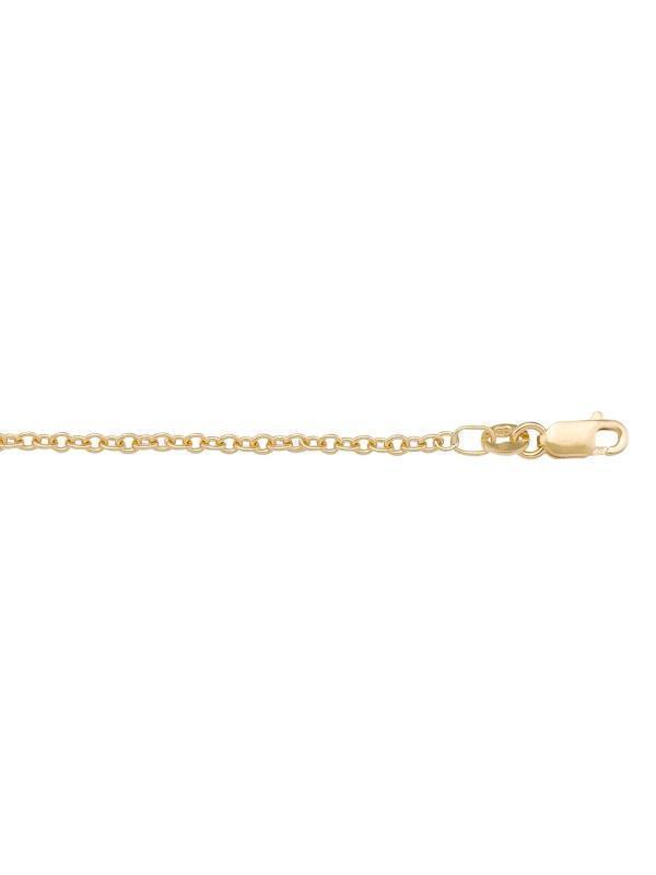 10k, 14k Yellow Gold Open Cable 1.5 mm Italian Chain