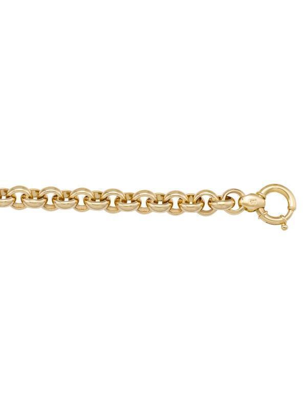 14k Yellow Gold Hollow Rolo 7.7 mm Italian Chain