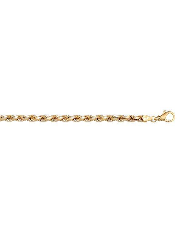 10k, 14k Yellow Gold Solid Diamond Cut Rope 2.7 mm Italian Chain