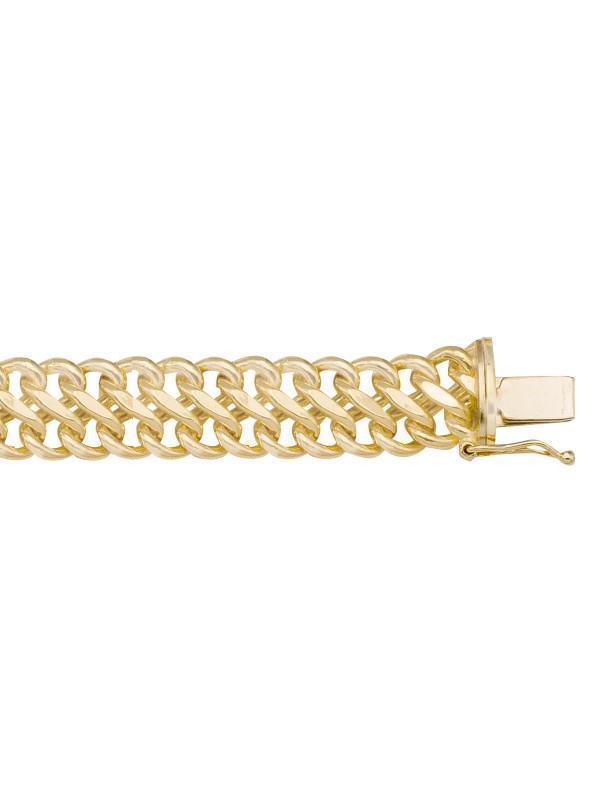 14 Karat Yellow Gold Saduza 12.5 mm Italian Bracelet