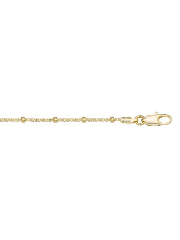 14K Yellow Station Bead 1.9 mm Italian Chain