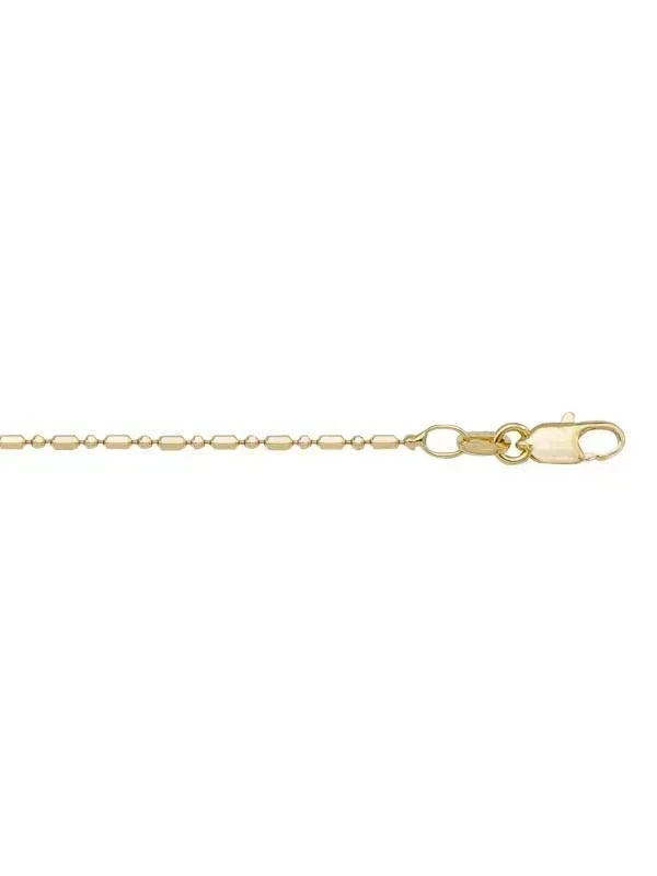 14K Yellow Station Bead 1.2 mm Italian Chain
