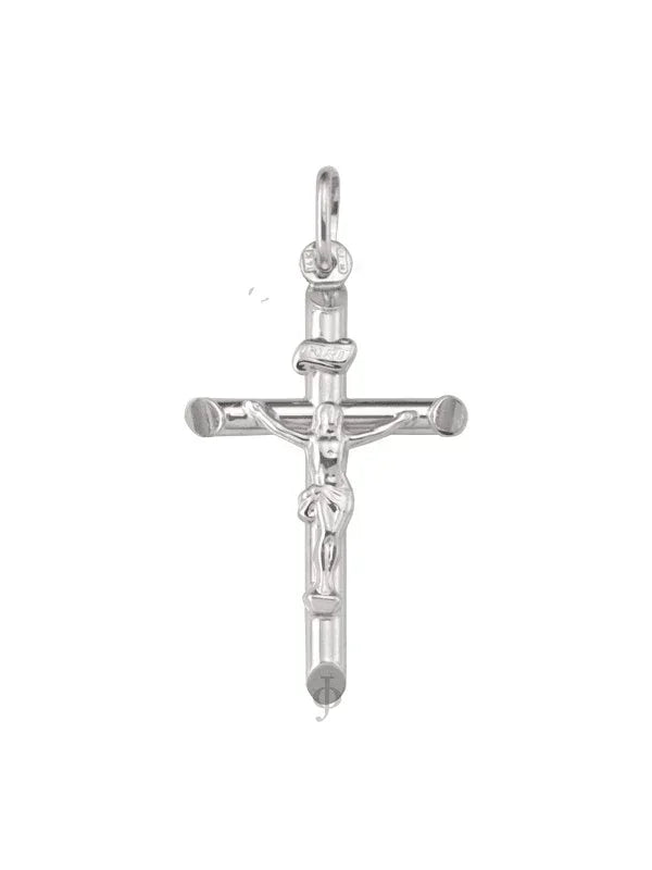 Small white gold cross deals