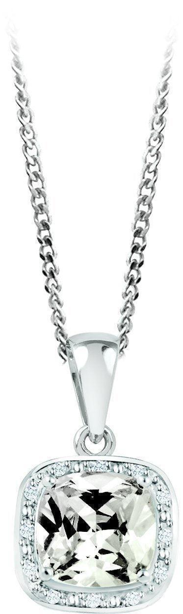 10K White Gold 0.06TDW Diamond Earrings