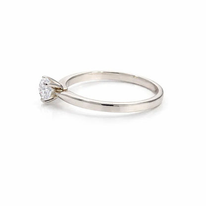 14K White Gold 0.50CT Lab Grown Diamond Solitaire Ring