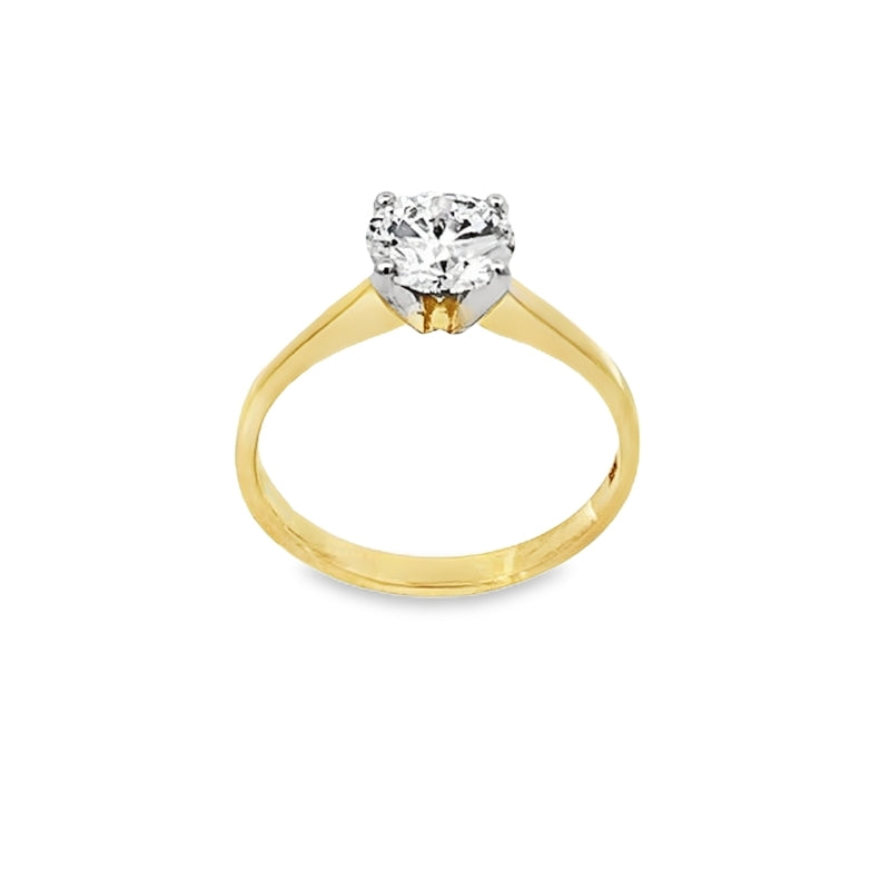 14K Yellow Gold 1.01CT Lab Grown Diamond Engagement Ring