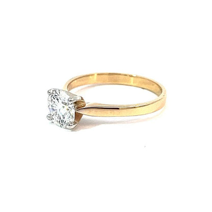 14K Yellow Gold 1.03CT Lab Grown Diamond Solitaire Ring