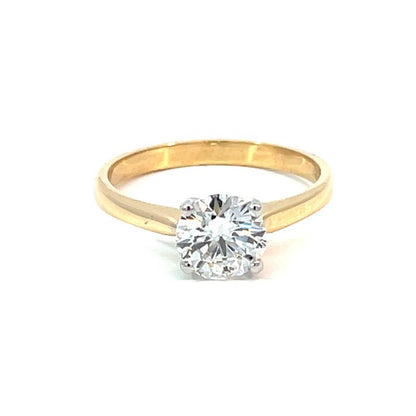 14K Yellow Gold 1.03CT Lab Grown Diamond Solitaire Ring