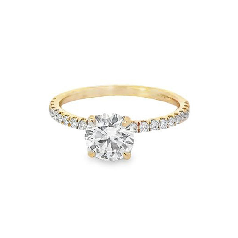 1.23TDW Lab Grown Diamond Solitaire Ring in 14K Yellow Gold