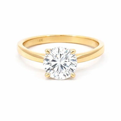 1.00CT Lab Grown Diamond Solitaire Ring in 14K Yellow Gold