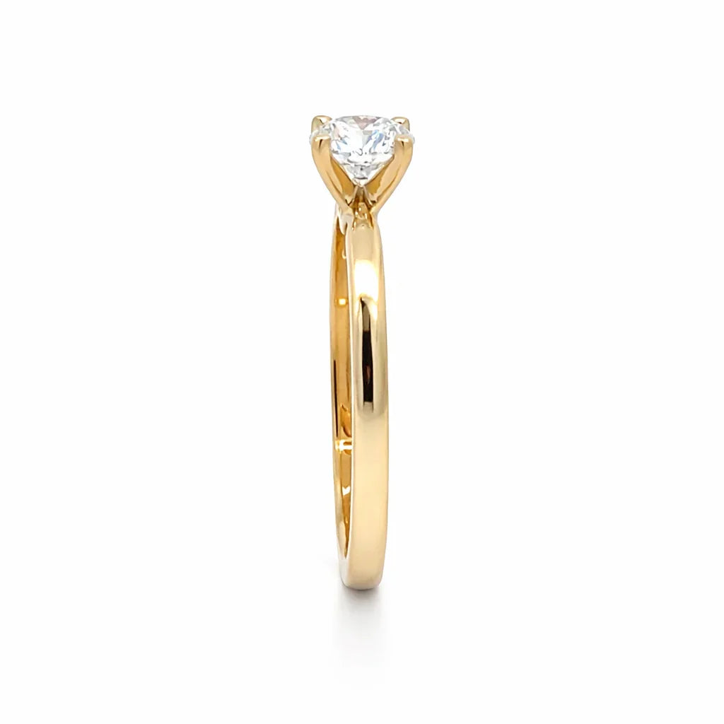 1.00CT Lab Grown Diamond Solitaire Ring in 14K Yellow Gold