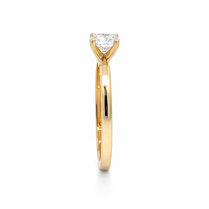 1.00CT Lab Grown Diamond Solitaire Ring in 14K Yellow Gold