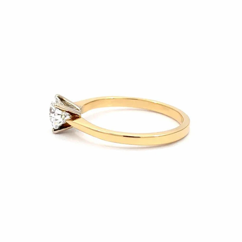 1.00CT Lab Grown Diamond Solitaire Ring in 14K Yellow Gold 