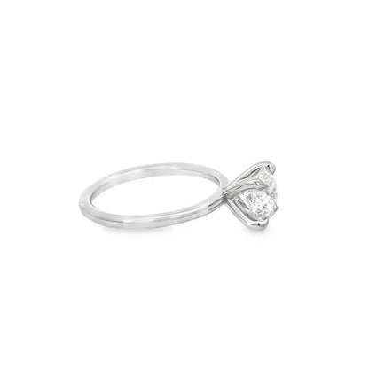 1.52 Carat Round Lab Grown Diamond Solitaire Ring in 14K White Gold
