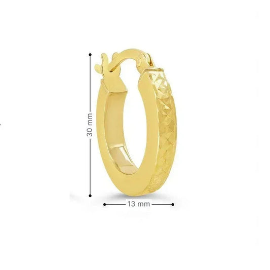 10K Yellow Gold Huggy Earrings