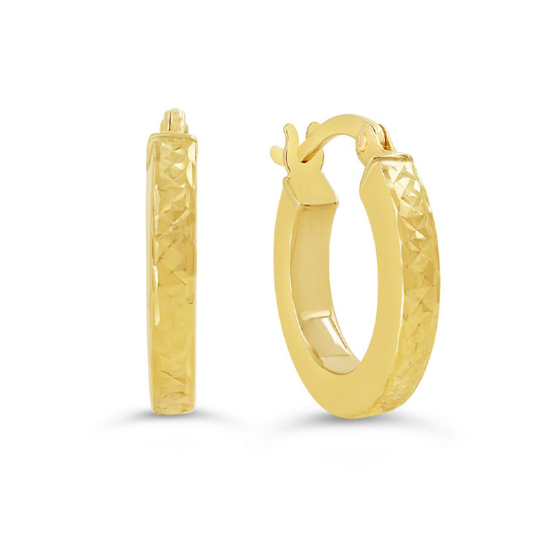 10K Yellow Gold Huggy Earrings