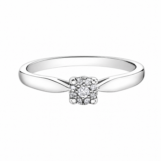 10K White Gold 0.08TDW Diamond Promise Ring